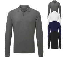 AQ030 Asquith & Fox Herren klassisches Polo Polshirt langarm
