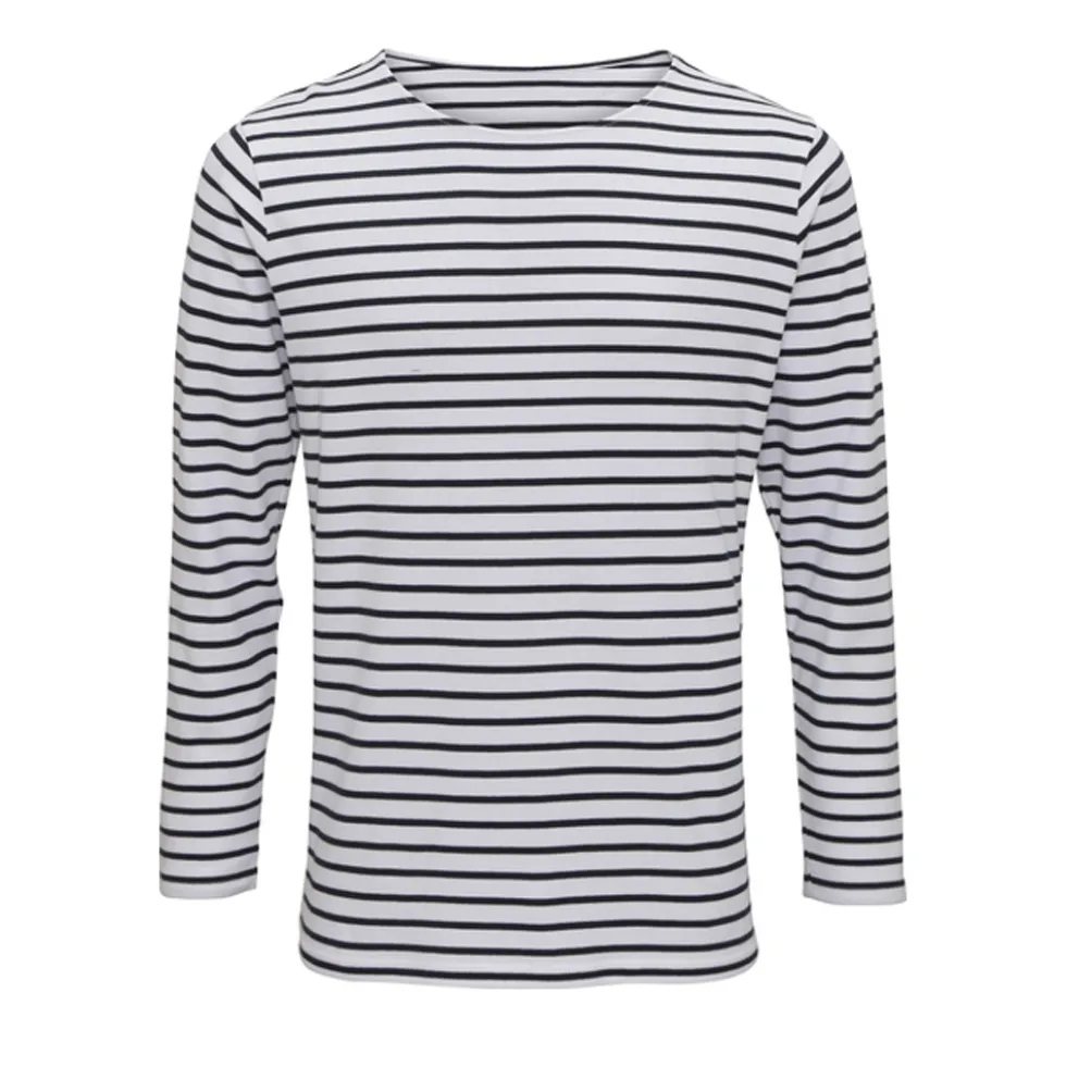 AQ070 Asquith & Fox Herren Matrosen Shirt gestreift langarm
