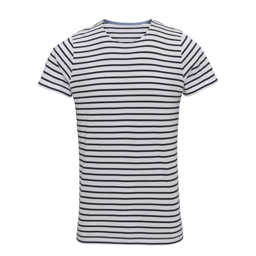 AQ072 Asquith & Fox Herren Matrosen Shirt T-Shirt gesreift kurzarm