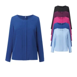 BR802 Brook Taverner Roma Bistro-Bluse Langarm für Damen