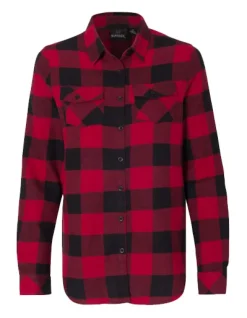 BU5210 Burnside gewebtes kariertes Flanellhemd für Damen