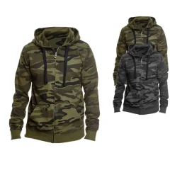 BU8615 Burnside Kapuzenjacke Tarmmuster