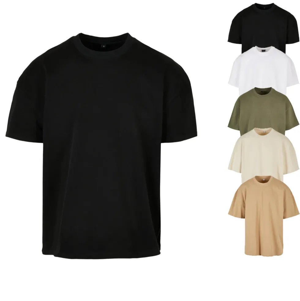 BY163 Build Your Brand Box T-Shirt mit überschnittene Schultern