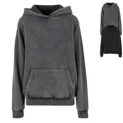 BY298 Build Your Brand Damen schweres Kapuzen-Sweatshirt Vintage-Stil