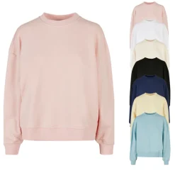 BY212 Build Your Brand Damen Sweatshirt mit Rundhalsausschnitt in Übergröße