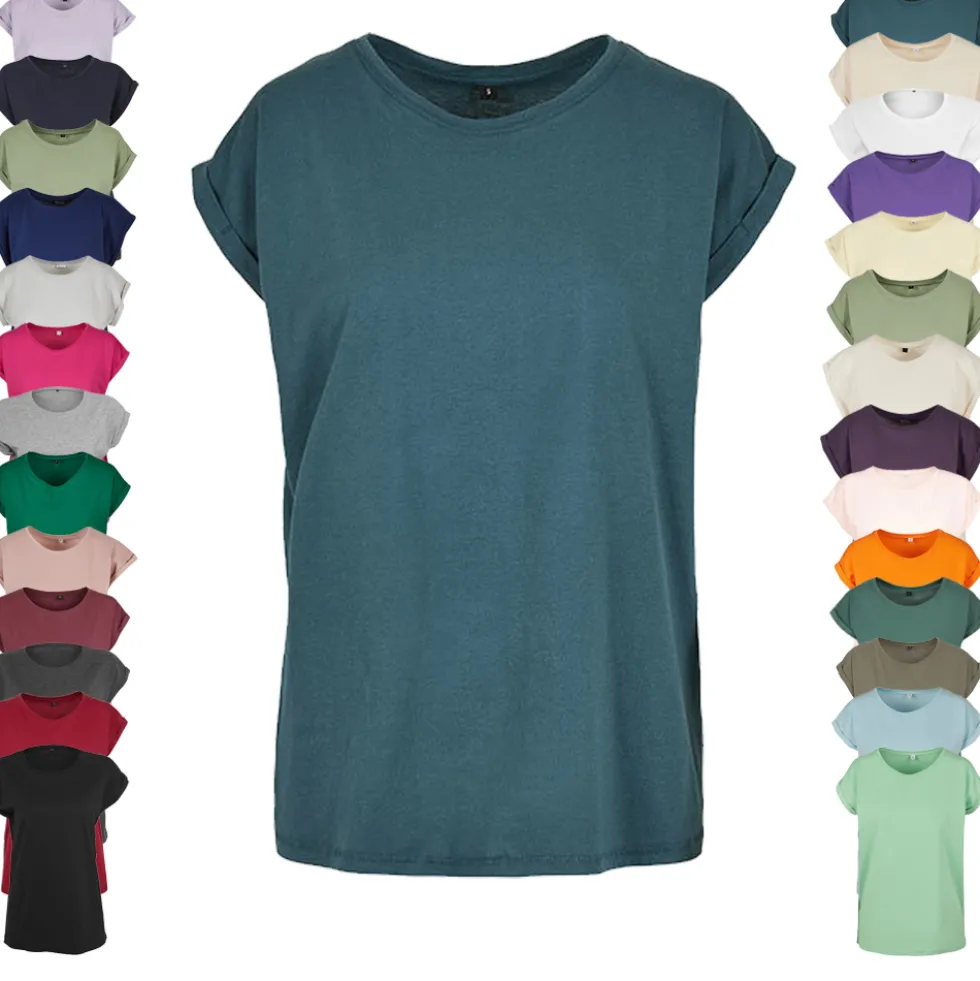 BY021 Build Your Brand Damen T-Shirt mit verlängerten Schultern