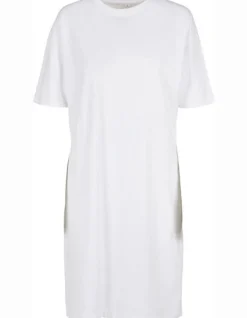 BY181 Build Your Brand Damen T-Shirt-Kleid aus Bio-Baumwolle mit Seitenschlitz