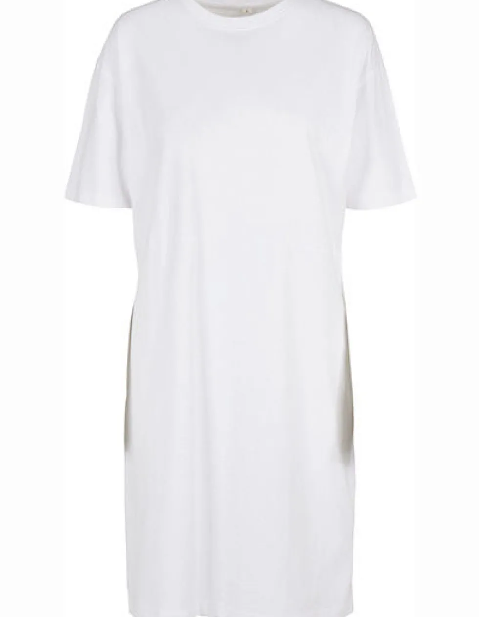BY181 Build Your Brand Damen T-Shirt-Kleid aus Bio-Baumwolle mit Seitenschlitz