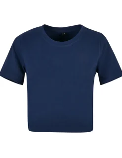 BY042 Build Your Brand Damen T-Shirt kurzarm abgeschnitten Bauchfrei