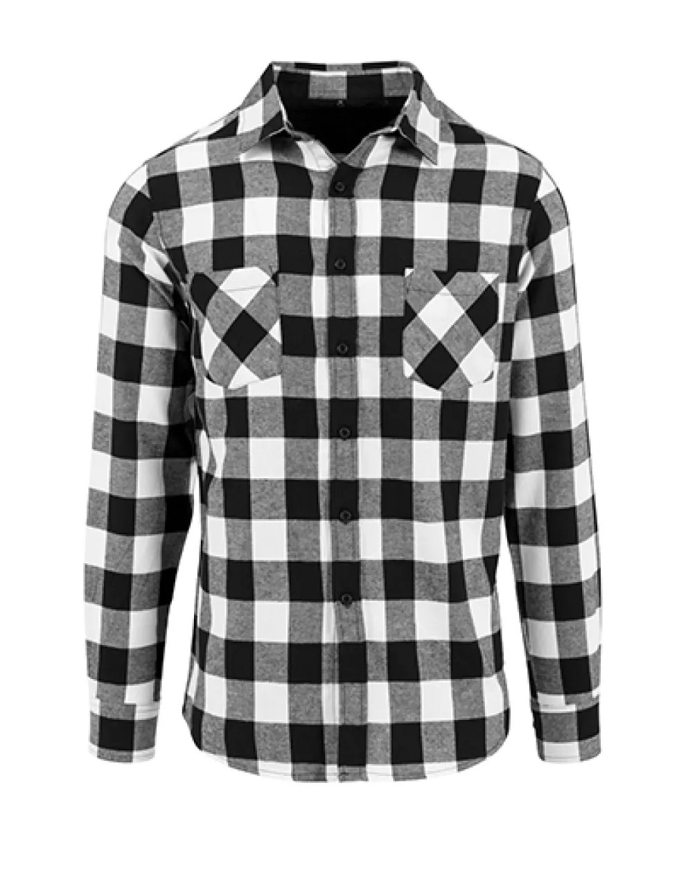 BY031 Build Your Brand karriertes Flannel Hemd Holzfällerhemd