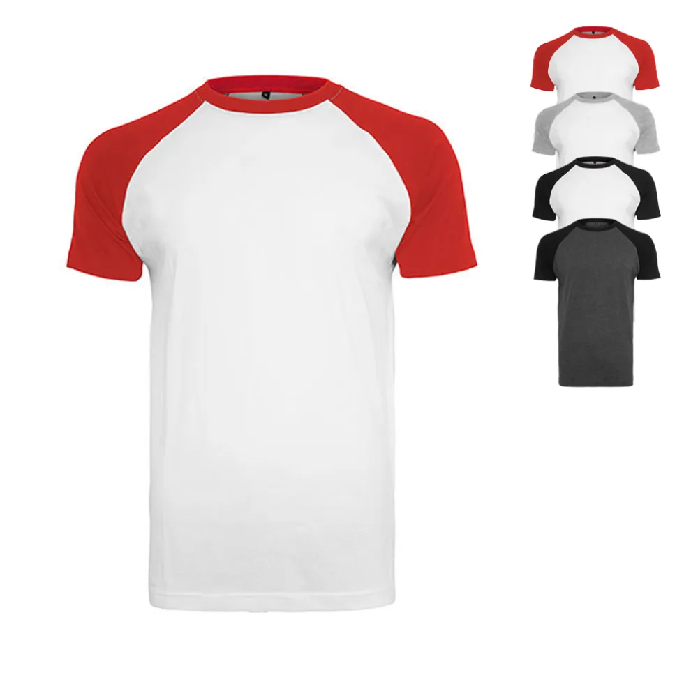 BY007 Build Your Brand Raglan Kontrast T-Shirt kurzarm