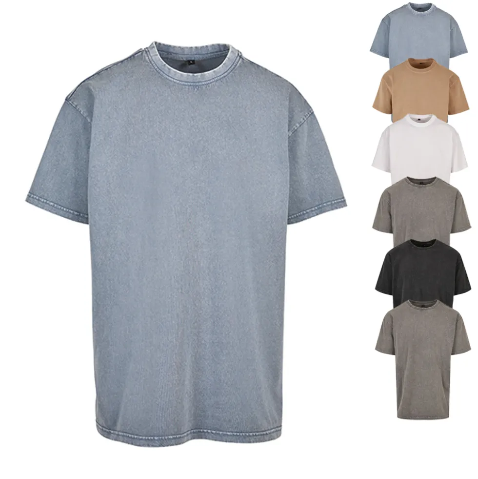 BY189 Build Your Brand T-Shirt Übergröße Säurewaschung