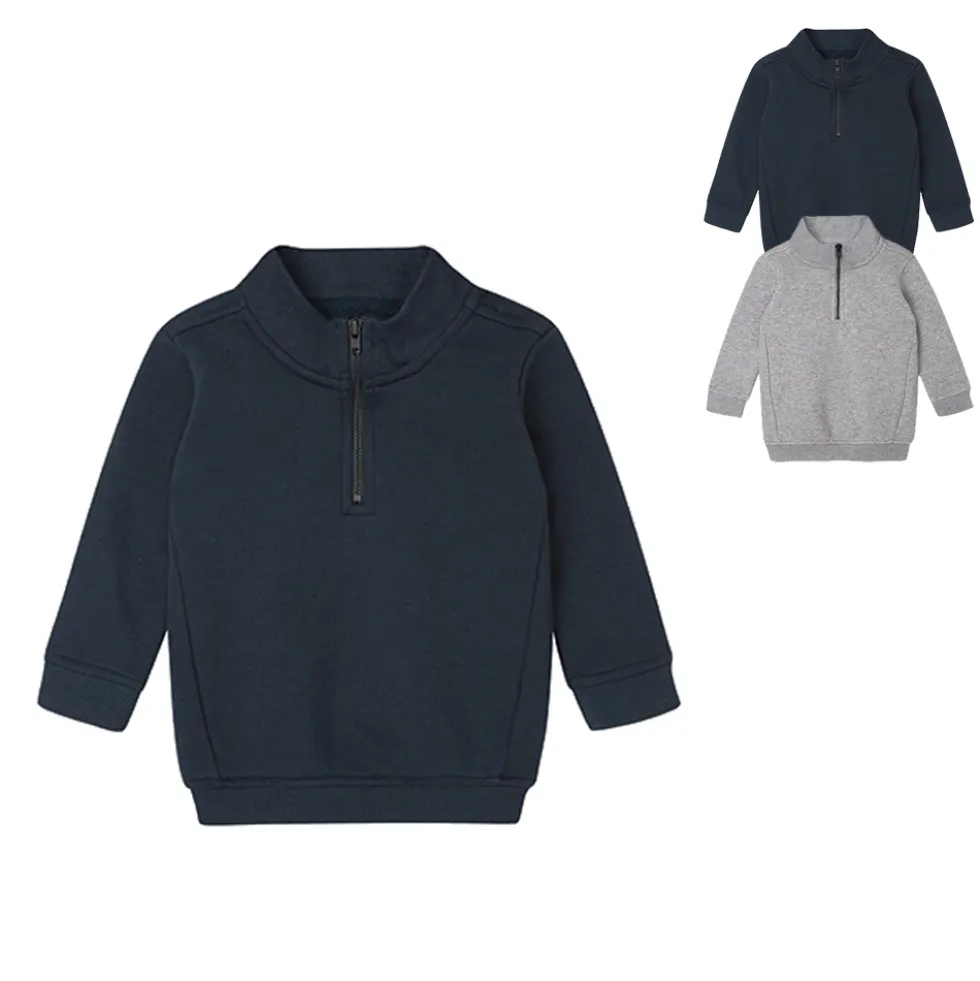 BZ66 Babybugz Baby Sweatshirt mit 1/4-Reißverschluss