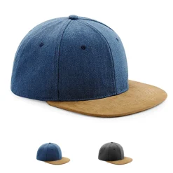 CB668 Beechfield Kappe mit Wildlederoptik Snapbackverschluss