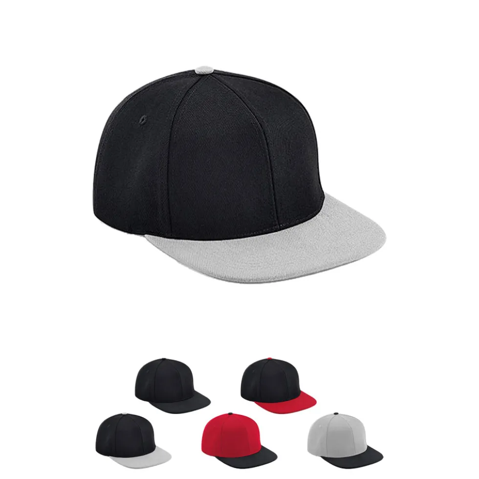 CB661 Beechfield Kappe Original Flache Spitze 6-Panel
