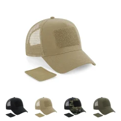 CB641 Beechfield Kappe Patch Fernfahrerkappe mit Snapback-Größeneinsteller im Retro-Stil