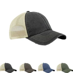 CB672 Beechfield 6 Panele Trucker-Kappe Vintage-Stil