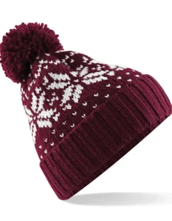 CB456 Beechfield Strickmütze im zeitlosen Fair-Isle-Strickmuster