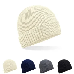 CB438N Beechfield Mütze Bio-Baumwolle mit Patch für Veredelung