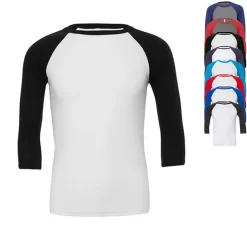 CV3200 Canvas Unisex Baseball T-Shirt mit 3/4 Ärmel für Damen und Herren