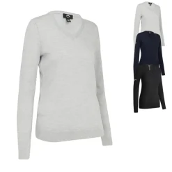 CW352 Callaway Damen V-Ausschnitt Merino Pullover