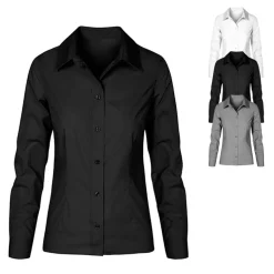 E6315 Promodoro Damen Poplin Bluse Langarm