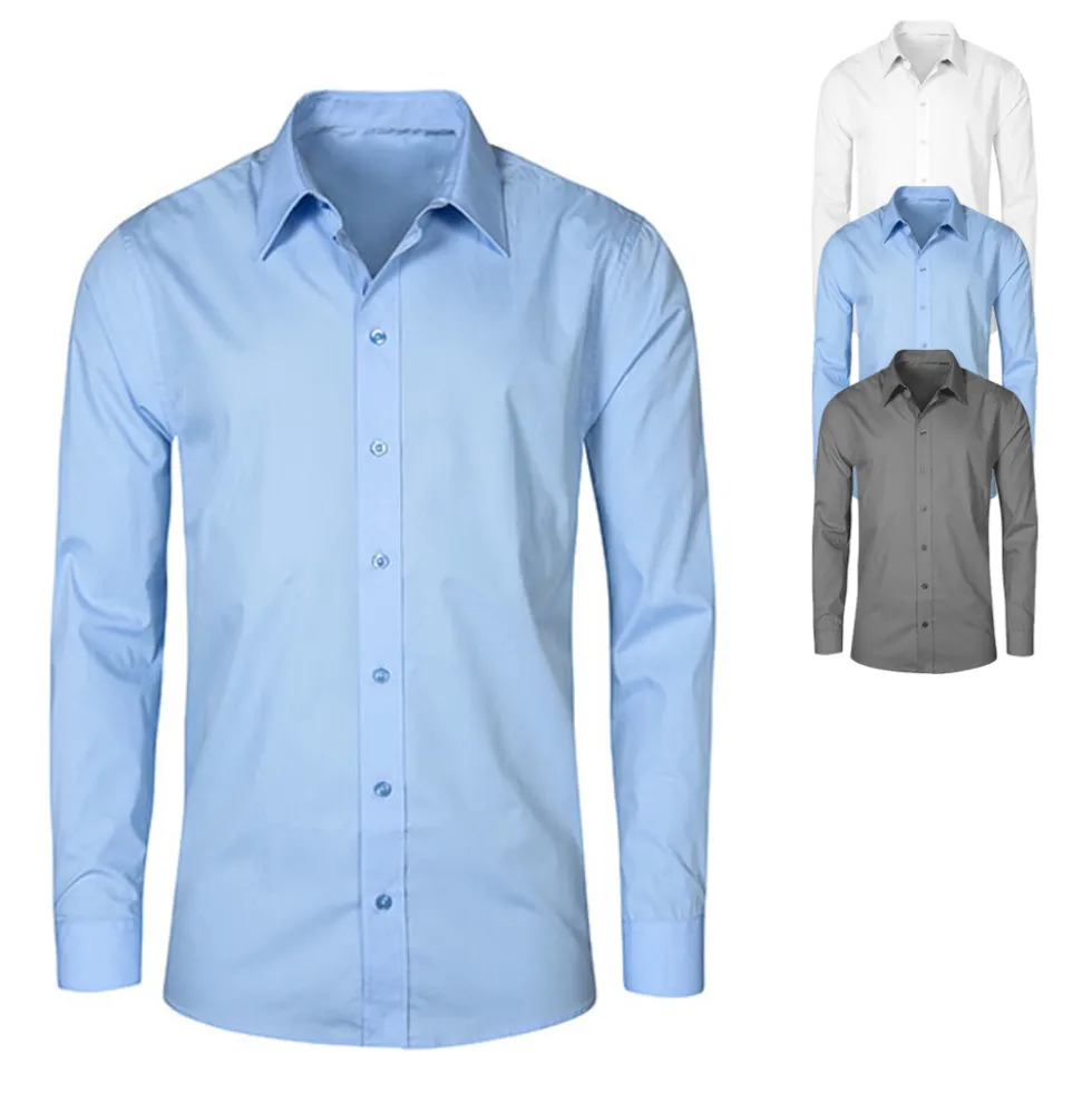 E6310 Promodoro Herren Poplin Hemd Langarm