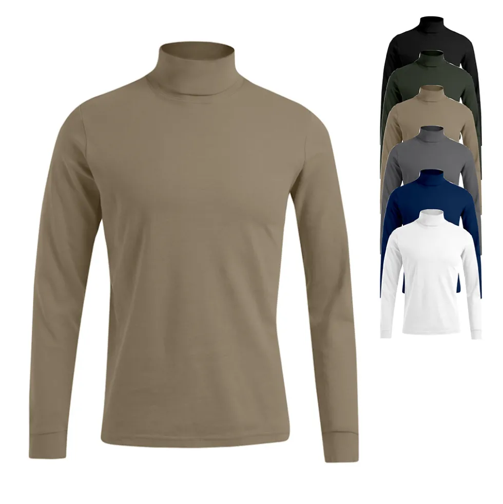 E3407 Promodoro Herren Rollkragen T-Shirt Langarm