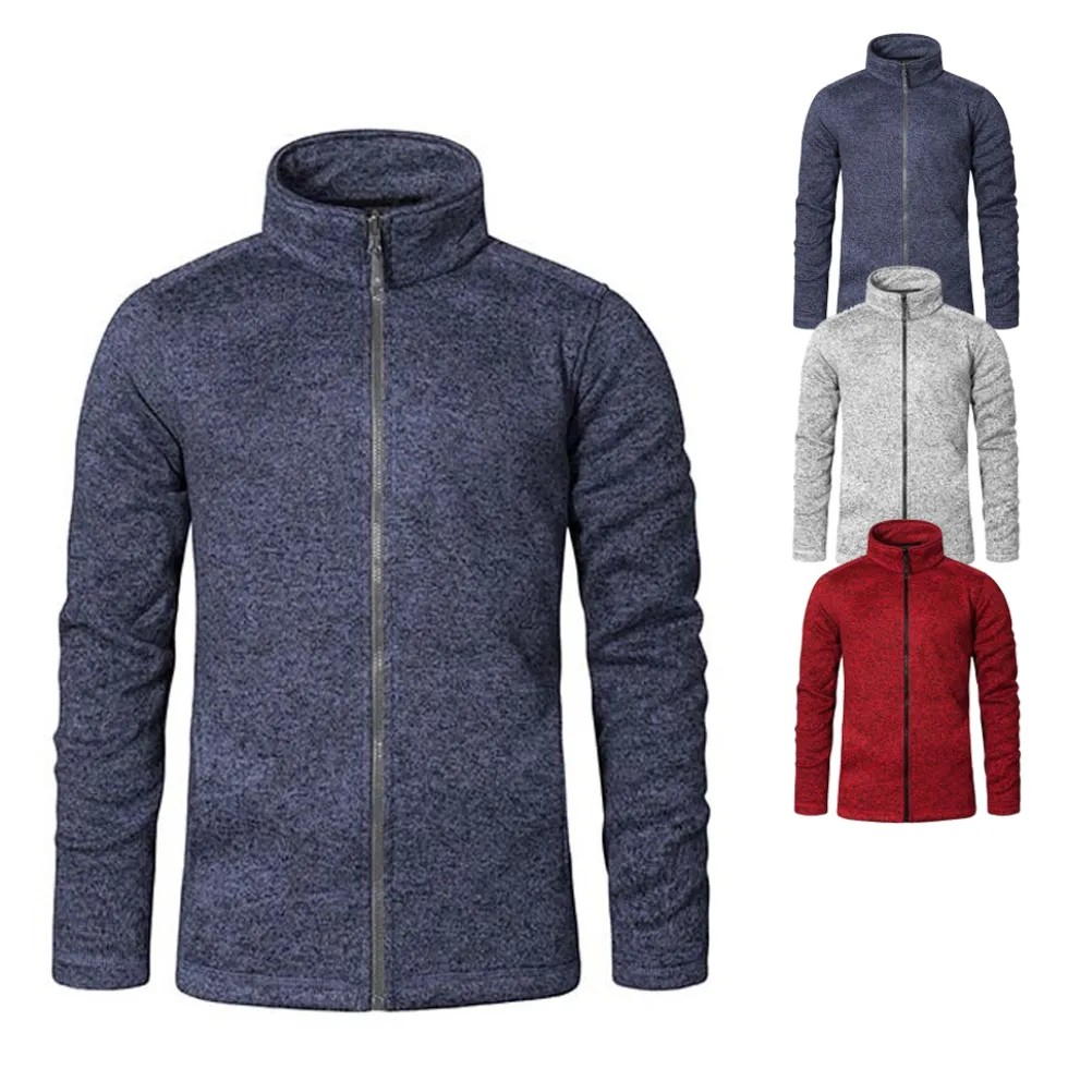 E7720 Promodoro Herren Strickfleece Jacke mit Stehkragen C+