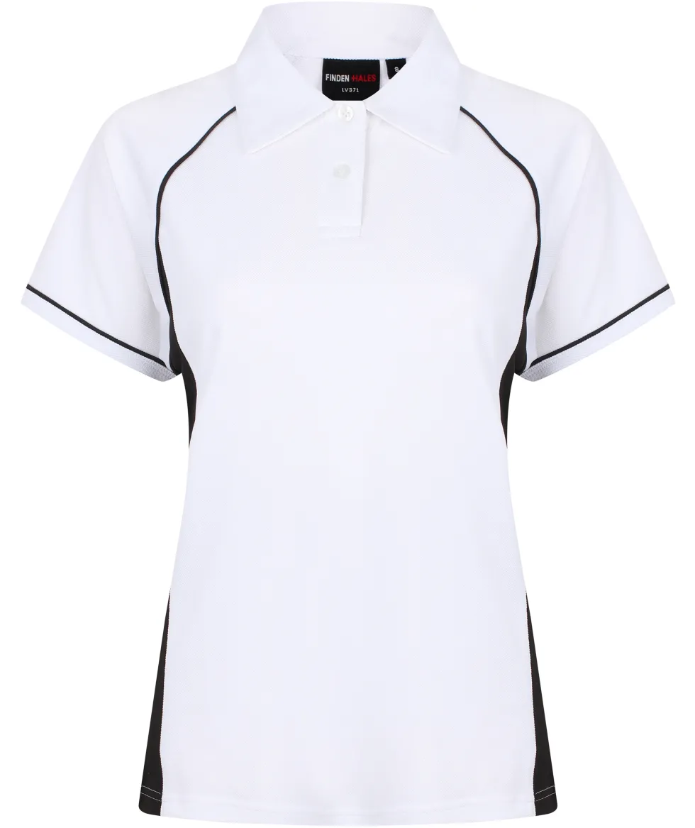 FH371 Finden+Hales Performance-Poloshirt für Damen mit Paspeln