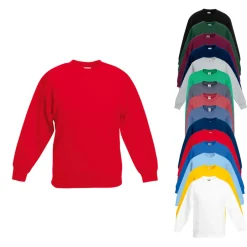 F324NK Fruit of the Loom Kinder Set-In Sweatshirt Klassischer Pullover