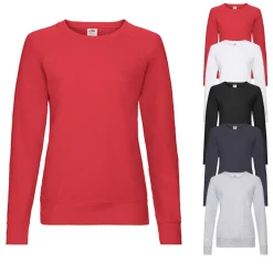 Fruit of the Loom Damen Leichter Raglan Pullover Sweatshirt