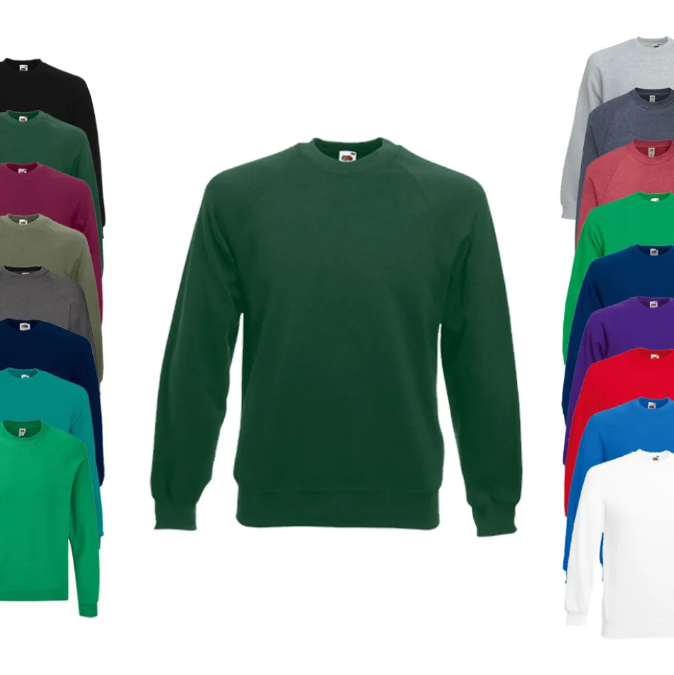 Fruit of the Loom Raglan Sweatshirt Pullover Raglan