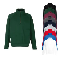 Fruit of the Loom Raglan Sweatshirt Pullover mit Zipper