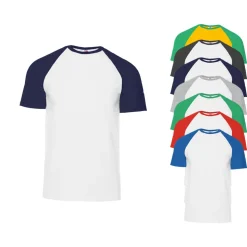 Fruit of the Loom T-shirt kurzarm Baseball-Stil