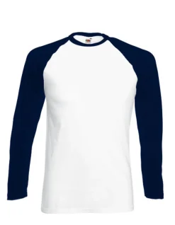 Fruit of the Loom T-shirt Langarm Baseball-Stil