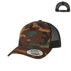 FX6606CA FLEXFIT Retro Trucker Camo Kappe