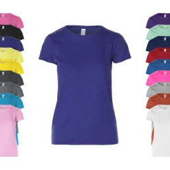 G5000L Gildan Damen T-Shirt Kurzarm Rundhals schwere Qualität