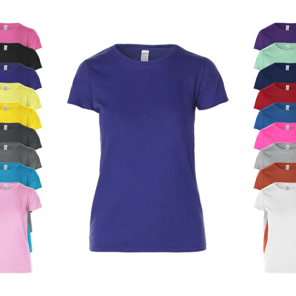 G5000L Gildan Damen T-Shirt Kurzarm Rundhals schwere Qualität