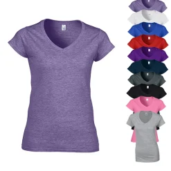 G64V00L Gildan Damen T-Shirt mit V-Ausschnitt Softstyle®