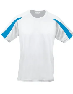 JC003J Just Cool Kinder Sportshirt Trainingsshirt mit Kontrast-Einsätzen an den Ärmeln