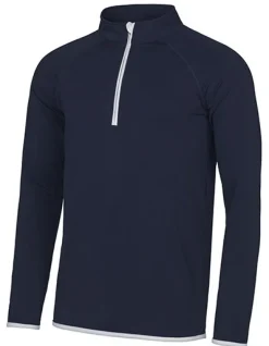 JC031 Just Cool Herren Pullover Sweatshirt mit halbem Reißverschluss