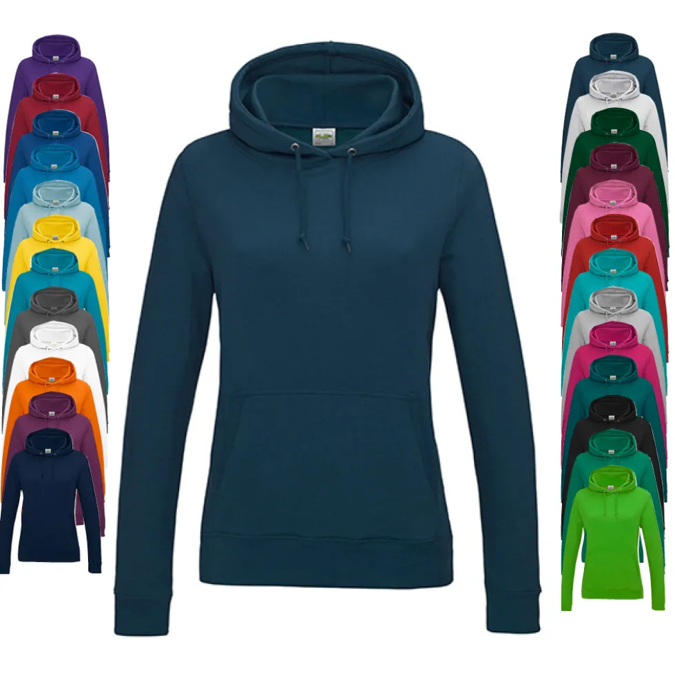 JH001F Just Hoods Damen Kapuzenpullover mit doppellagiger Kapuze Hoodie