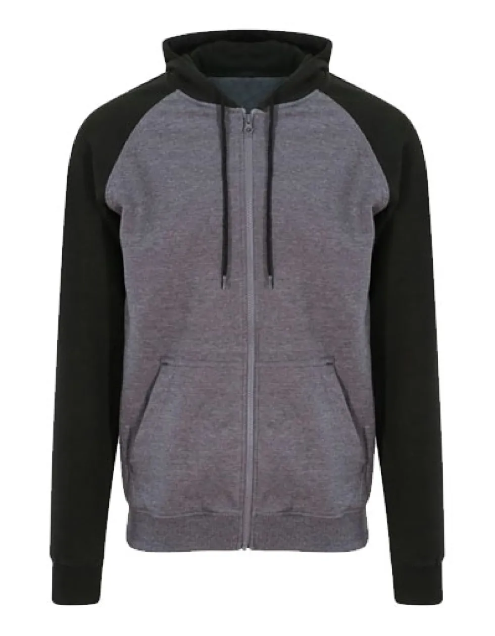 JH063 Just Hoods Kapuzenjacke ZOODIE mit kontrastfarbenen Raglan-Ärmeln