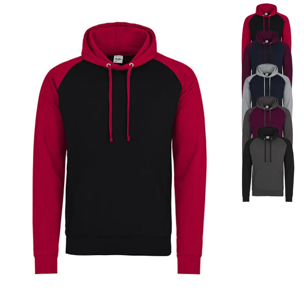 JH009 Just Hoods Kapuzenpullover Baseball-Stil Hoodie