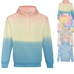 JH022 Just Hoods Kapuzensweatshirt im Tie-Dye-Design