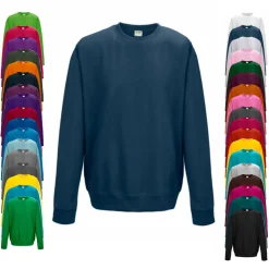 JH030 Just Hoods Pullover Sweatshirt mit Rundhalsausschnitt