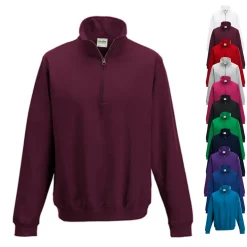 JH046 Just Hoods Pullover Sweatshirt mit 1/4 -Reißverschluss