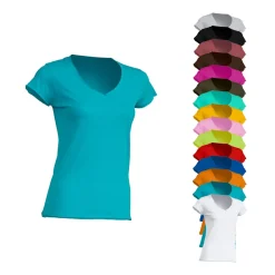 JHK271 JHK Damen V-Ausschnitt T-Shirt SICILIA