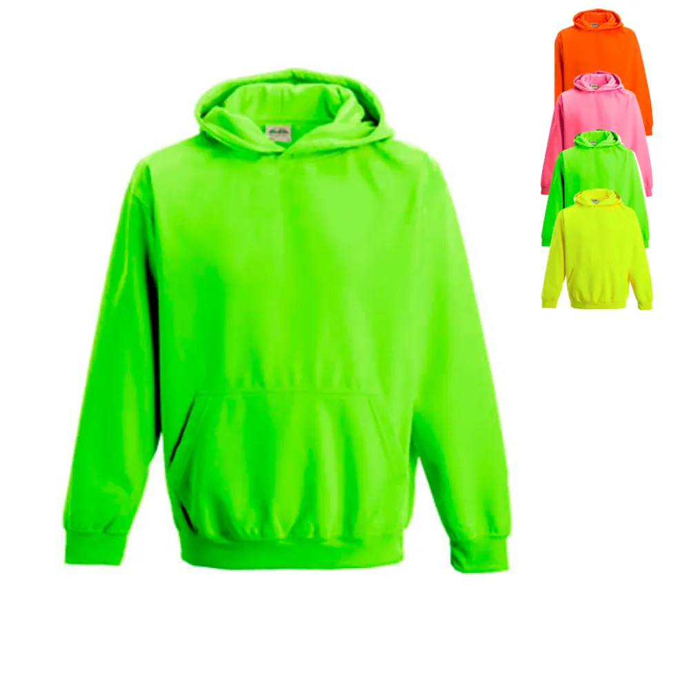 JH004K Just Hoods Kinder Kapuzenpullover in leuchtenden auffälligen Farben Hoodie
